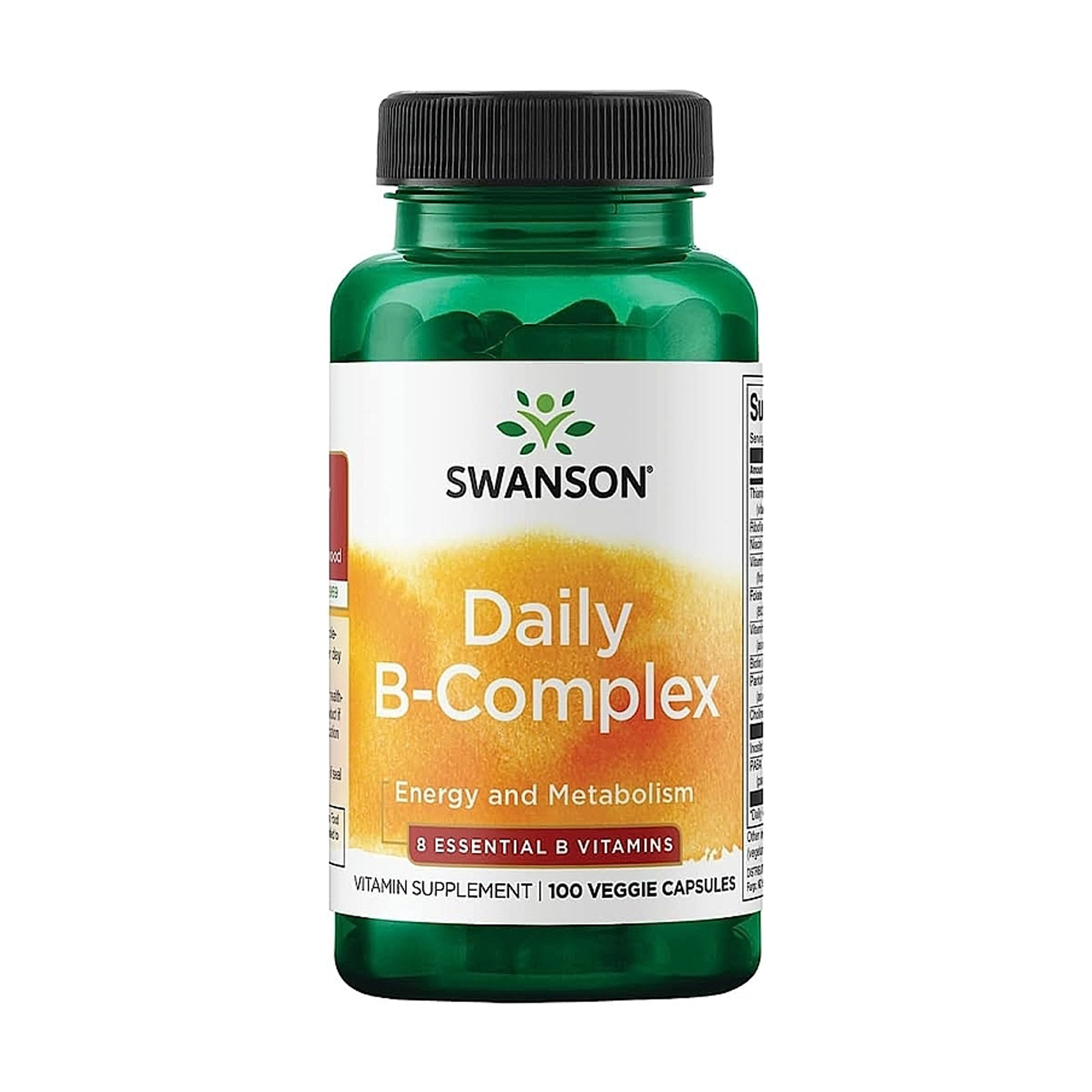 Комплекс вітамінів групи В Swanson Daily B-Complex, 100 вегетеріанських капсул